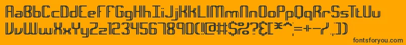 Intersec Font – Black Fonts on Orange Background