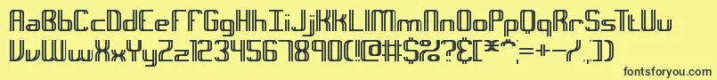 Шрифт Intersec – чёрные шрифты на жёлтом фоне