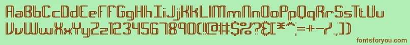 Intersec Font – Brown Fonts on Green Background