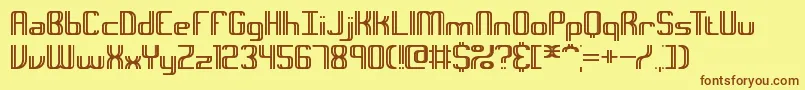 Intersec Font – Brown Fonts on Yellow Background