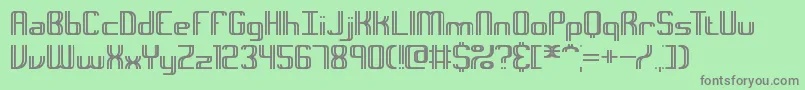 Intersec Font – Gray Fonts on Green Background