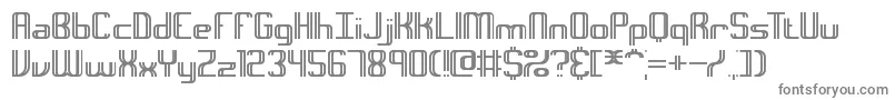 Intersec-fontti – harmaat kirjasimet valkoisella taustalla