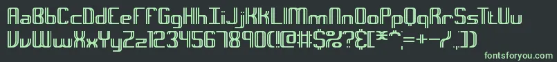 Intersec Font – Green Fonts on Black Background