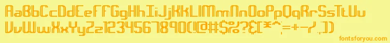 Intersec Font – Orange Fonts on Yellow Background