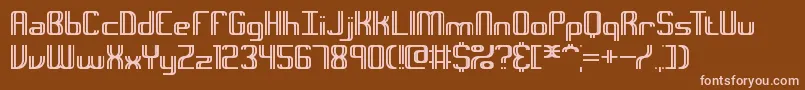 Intersec Font – Pink Fonts on Brown Background