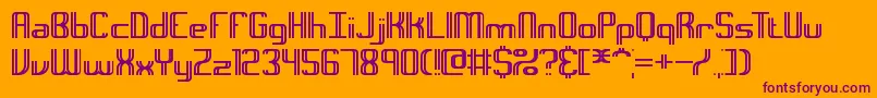 Intersec Font – Purple Fonts on Orange Background