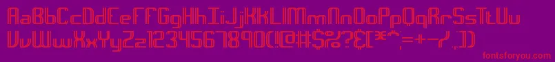 Intersec Font – Red Fonts on Purple Background