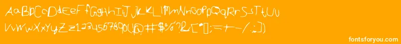 Scraggletooth Font – White Fonts on Orange Background