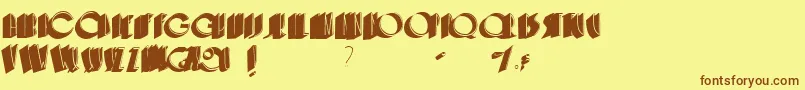 Cafenoirshadow Font – Brown Fonts on Yellow Background