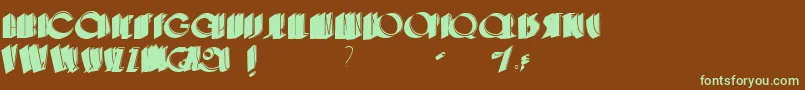 Cafenoirshadow Font – Green Fonts on Brown Background