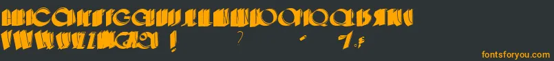 Cafenoirshadow Font – Orange Fonts on Black Background