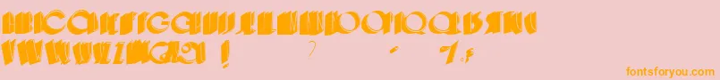 Cafenoirshadow Font – Orange Fonts on Pink Background