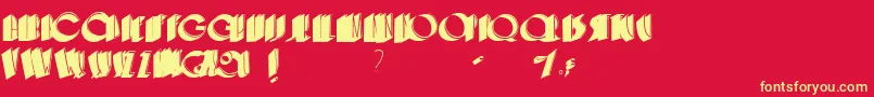 Cafenoirshadow Font – Yellow Fonts on Red Background