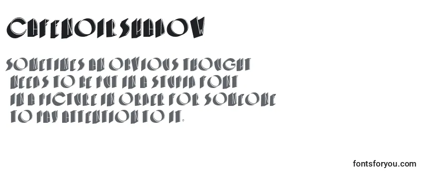 Review of the Cafenoirshadow Font