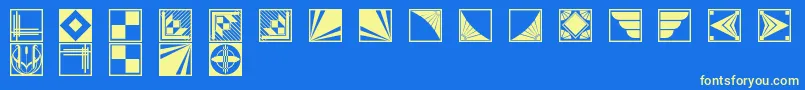 Шрифт Decoborders – жёлтые шрифты на синем фоне