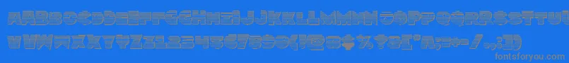 Zounderkitechrome Font – Gray Fonts on Blue Background