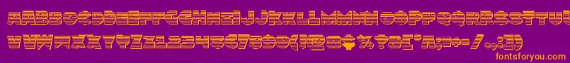 Zounderkitechrome Font – Orange Fonts on Purple Background