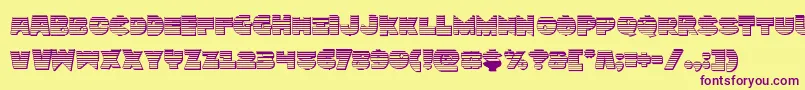 Zounderkitechrome Font – Purple Fonts on Yellow Background