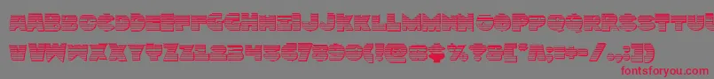 Zounderkitechrome-Schriftart – Rote Schriften auf grauem Hintergrund