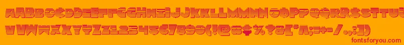 Шрифт Zounderkitechrome – красные шрифты на оранжевом фоне