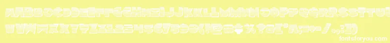 Zounderkitechrome Font – White Fonts on Yellow Background