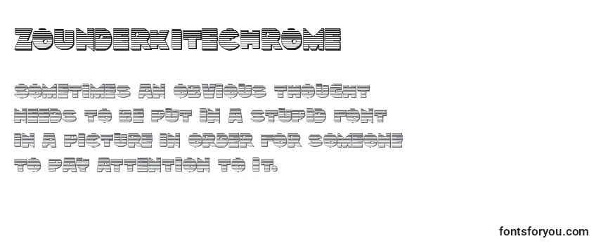 Review of the Zounderkitechrome Font