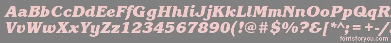 KorinnablackgttBolditalic Font – Pink Fonts on Gray Background