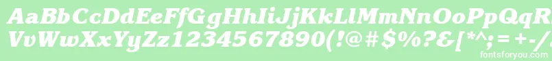 KorinnablackgttBolditalic Font – White Fonts on Green Background