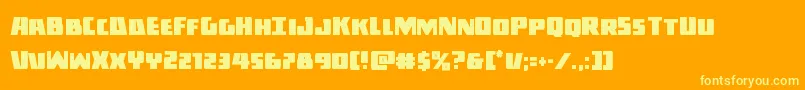 Darkalliancecond Font – Yellow Fonts on Orange Background