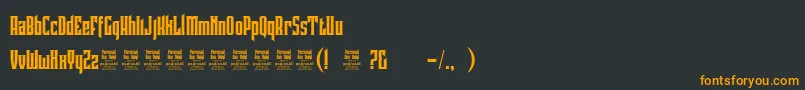 フォントPindunkPersonalUse – 黒い背景にオレンジの文字