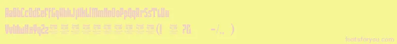 Police PindunkPersonalUse – polices roses sur fond jaune