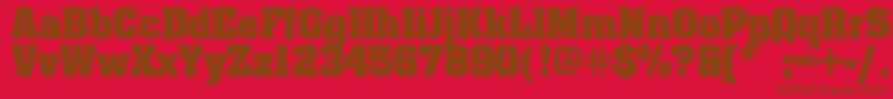 Aardv Font – Brown Fonts on Red Background