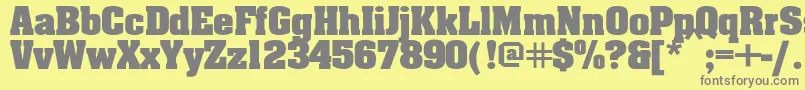 Aardv Font – Gray Fonts on Yellow Background
