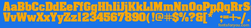 Aardv Font – Orange Fonts on Blue Background