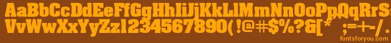 Aardv Font – Orange Fonts on Brown Background