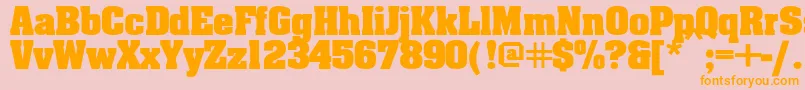 Aardv Font – Orange Fonts on Pink Background