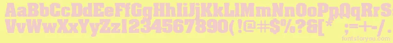 Aardv Font – Pink Fonts on Yellow Background