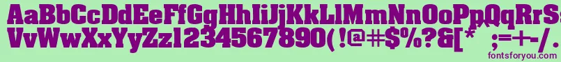 Aardv Font – Purple Fonts on Green Background