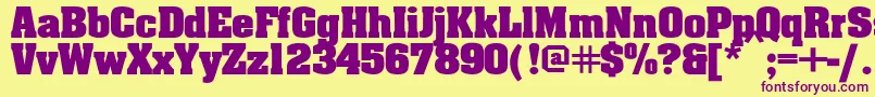 Aardv Font – Purple Fonts on Yellow Background
