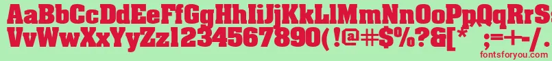 Aardv Font – Red Fonts on Green Background