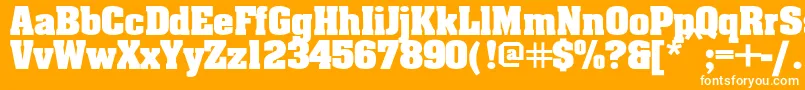 Aardv Font – White Fonts on Orange Background