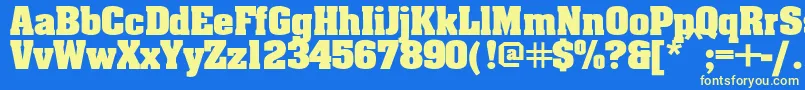 Aardv Font – Yellow Fonts on Blue Background