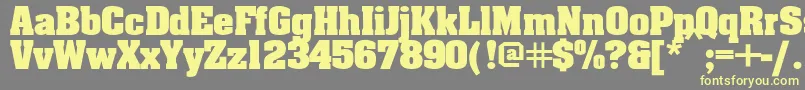 Aardv-fontti – keltaiset fontit harmaalla taustalla