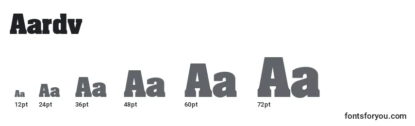 Aardv Font Sizes