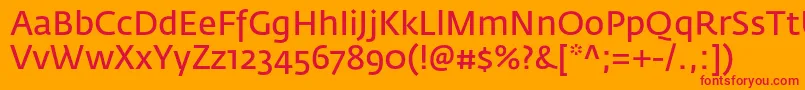 More about FedrasansproNormal Font FedrasansproNormal Font – Red Fonts on Orange Background