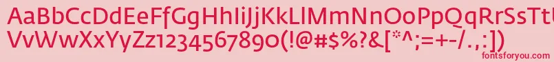 FedrasansproNormal Font – Red Fonts on Pink Background