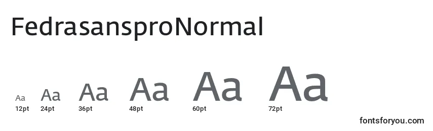 Размеры шрифта FedrasansproNormal