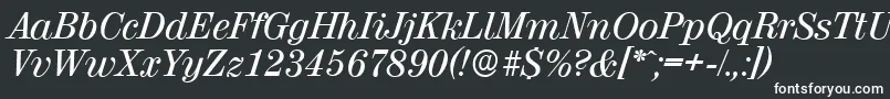 ValenciaserialMediumItalic-Schriftart – Weiße Schriften
