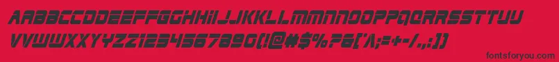 Edgeracercondsuperital Font – Black Fonts on Red Background