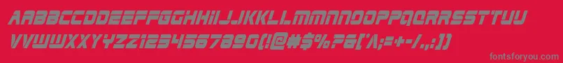 Edgeracercondsuperital Font – Gray Fonts on Red Background